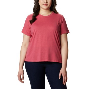 Columbia Solar Shield Short Sleeve Plus Size, Camiseta Rosas Para Mujer | 872419-VED